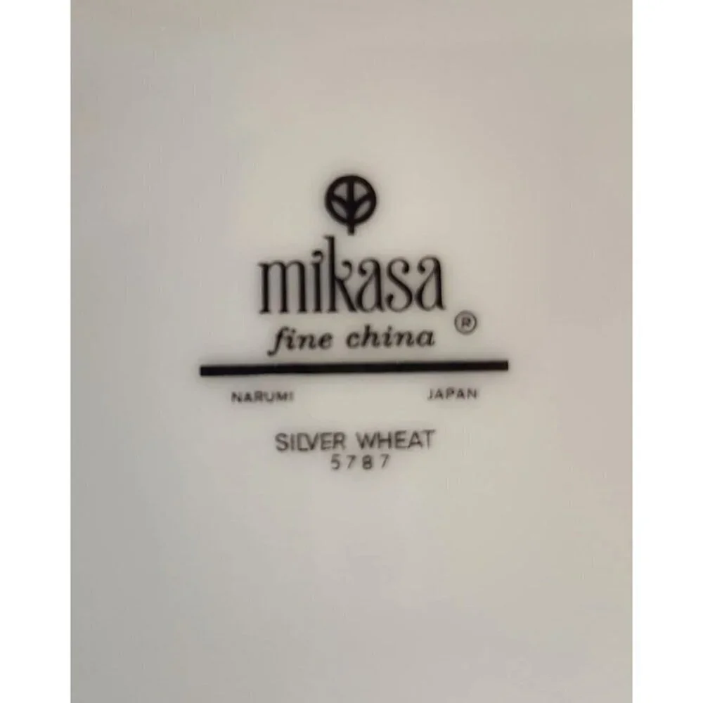 Mikasa Fine China Silver Wheat Pattern Vegetable Bowl 9" - Picture 2 of 7